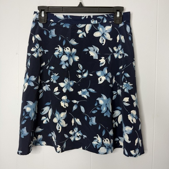 Jay Jacobs Dresses & Skirts - Vintage 90s Jay Jacobs dark blue floral circle mini skirt Small